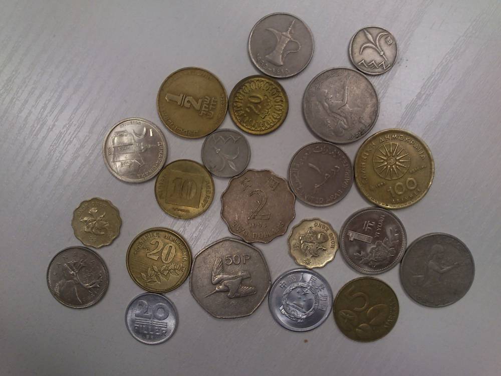 Auswahl diverser Münzen aus Hong-Kong, Canada, Griechenland